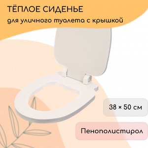 Сиденье для уличного туалета, с крышкой, 38x50 см, Стандарт, пенополистирол
