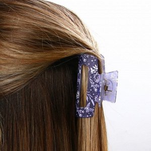 Краб для волос «Цветочная нежность», фиолетовый, 7 х 3 х 3,5 см