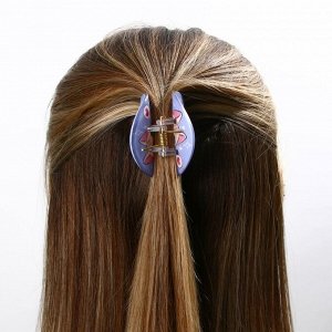 Краб для волос «Милашка», цвет фиолетовый, 7 х 7 х 2.5 см