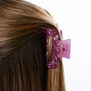 Краб для волос «Стильной», ярко-розовый, 7 х 3 х 3,5 см
