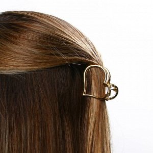 Краб для волос металлический «XOXO» , 4.2 х 3.5 см