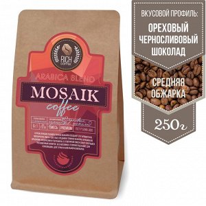 Rich coffee / Кофе "Мозаик" арабика 100%, 250г | Кофе зерновой и ...