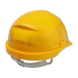 Каска защитная ТУНДРА, для строительно-монтажных работ, с текстильным оголовьем, желтая