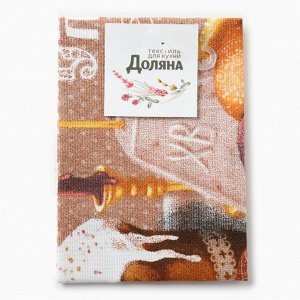 Полотенце кухонное «Доляна. Светлой пасхи», 28x46 см, рогожка, 100% хлопок, 160 г/м²
