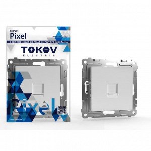 Розетка телефонная TOKOV ELECTRIC "Pixel" RJ11, механизм, одноместная, белый TKE-PX-RT1-C01