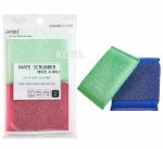 SB &quot;CLEAN&amp;CLEAR&quot; Губка для мытья посуды №046 &quot;Mate&quot; (13смх9смх1,5см) полиэстер, нерж.сталь 2шт Корея