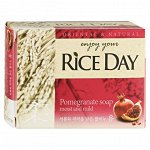 CJ LION &quot;Rice Day&quot; Мыло туалетное 100гр &quot;Гранат и Пион&quot; (Yu) /48шт/