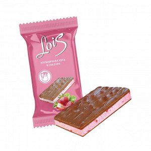 Конфеты(шоколад) "Lois" глазированные с клубничной нугой 80 гр