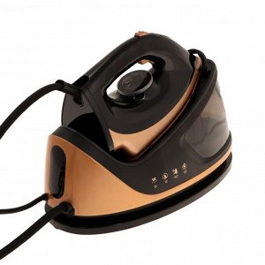 Парогенератор Sakura SA-3065CBK, 2400 Вт, керам. подошва, 1.1 л, 130г/мин, чёрно-золотой