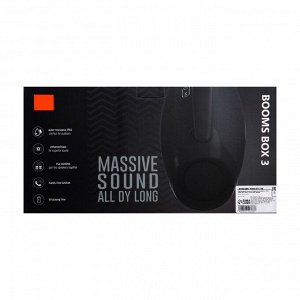 Портативная колонка Boomsbox3, 16 Вт, 1500 мАч, BT5.1, micro SD, чёрная