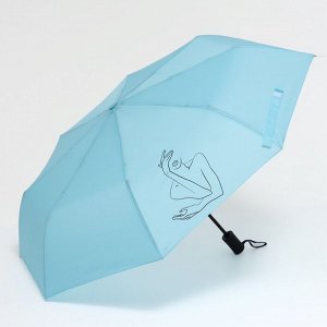 Зонт автоматический «Силуэт», 3 сложения, 8 спиц, R = 48 см, цвет МИКС