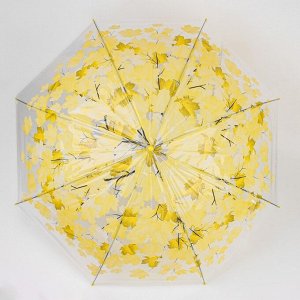 Зонт - трость полуавтоматический «Листопад», 8 спиц, R = 45 см, цвет МИКС