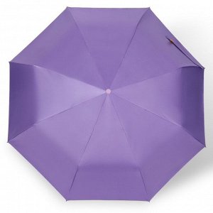 Зонт автоматический «Однотон», эпонж, 3 сложения, 8 спиц, R = 50 см, цвет МИКС