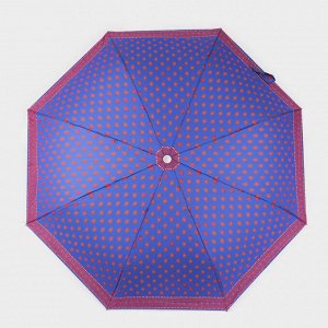 Зонт полуавтоматический «Узор», эпонж, 3 сложения, 8 спиц, R = 48 см, цвет МИКС