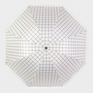 Зонт механический «Крупная клетка», эпонж, 4 сложения, 8 спиц, R = 48 см, цвет МИКС
