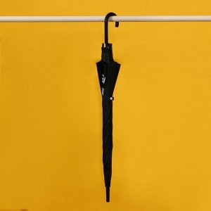Зонт-трость «NO RAIN - NO FLOWERS», 8 спиц, d = 90 см, цвет чёрный