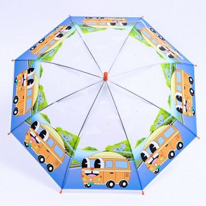 Детский зонт п/авт со свистком «Автобус» d = 84 см, 8 спиц, 65 x 7 x 6 см