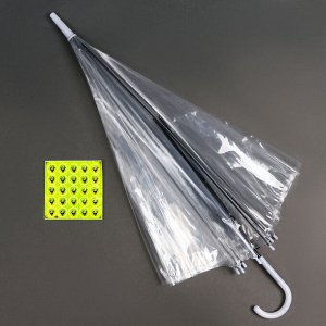Зонт детский прозрачный с наклейками «Cмайлики», d=90см