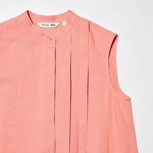 UNIQLO - блузка из смесового льна без рукавов -  54 GREEN