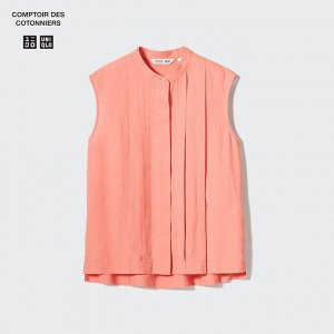 UNIQLO - блузка из смесового льна без рукавов -  54 GREEN