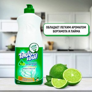 LION "Lipon" Средство для мытья посуды  500мл (пуш-пул)  Бергамот /24шт/ Таиланд