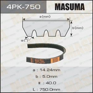 Ремень ручейковый "Masuma" 4PK- 750