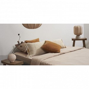 Комплект постельного белья из премиального сатина бежевого цвета из коллекции Essential, 150х200 см