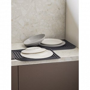 Коврик для сушки посуды Dry Flex, 34,6х44,6 см, темно-серый