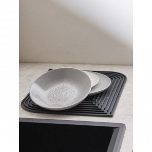 Коврик для сушки посуды Dry Flex, 34,6х44,6 см, темно-серый