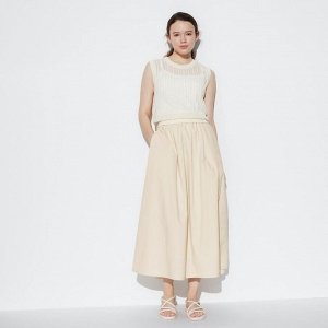 UNIQLO - стильная пышная удлиненная юбка - 30 NATURAL