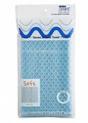 SUNG BO Мочалка д/душа "Circle Shower Towel " №178 (28х100см) средней жесткости /нейлон, полиэстер /200шт/