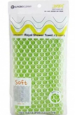 SUNG BO Мочалка д/душа "Royal Shower Towel " №012 (28смх90см) средней жесткости /нейлон, полиэстер /200шт/