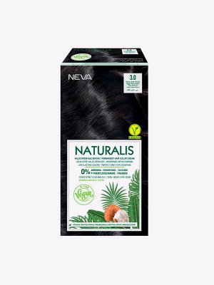 Крем-краска для волос Naturalis Vegan № 3.0 "Насыщенный тёмно-коричневый", без аммиака