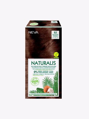 Крем-краска для волос Naturalis Vegan № 6.0 "Насыщенный тёмно-каштановый", без аммиака
