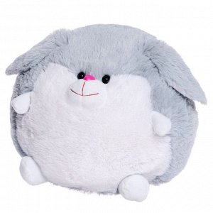 Мягкая игрушка «Заяц», круглый, цвет серый, 34 см