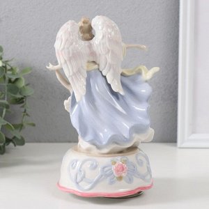 Сувенир керамика музыкальный "Ангел-хранитель и маленькая балерина" 11х12х19 см