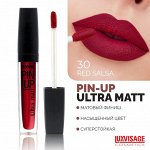 Блеск для губ матовый Люкс визаж тон 30 красный LUXVISAGE PIN UP