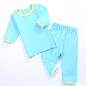 Пижама детская с рукавами 1/2 и укороченными штанами цвет: СВЕТЛО - ЗЕЛЕНЫЙ С ЖЕЛТЫМ КРАЕМ