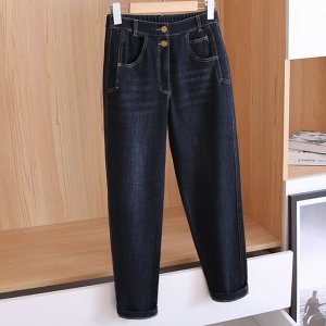Женские стрейчевые джинсы, темно-синий