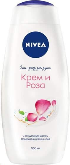 Nivea Крем и Роза гель д/душа 500мл питан. д/в тип.кожи флакон 1шт / 12шт / 80860 / 734952