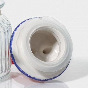 Банка для сыпучих продуктов Доляна «Морская звезда», 600 мл, 11*19 см, с керамической крышкой, стекло, прозрачная
