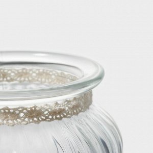 Банка для сыпучих продуктов Доляна «Варенье», 600 мл, 11*15.5 см, с керамической крышкой, стекло, прозрачная