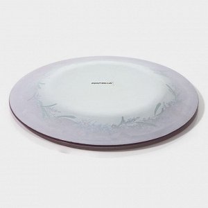 Тарелка десертная Доляна «Веточка лаванды», d=20 см