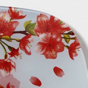 Тарелка Доляна «Сакура», d=20 см, стекло, розовая