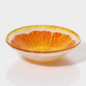 Салатник стеклянный Доляна «Апельсин», 150 мл, 12x2,5 см
