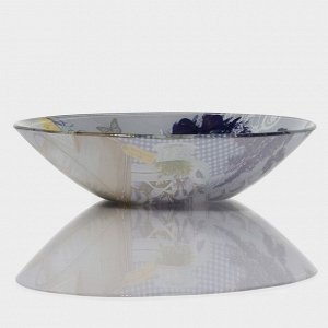 Салатник Доляна «Лаванда», 1.2 л, 22x5 см, стекло, фиолетовый