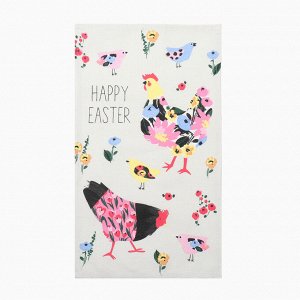 Набор кух. полотенец Доляна "Happy easter" 2 шт, 28х46 см, рогожка, 100% хл, 160г/м2