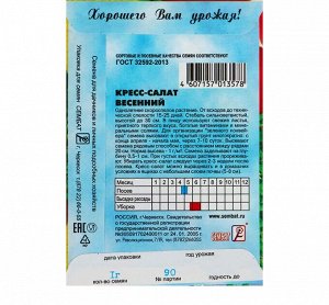 Семена Кресс-салат "Весенний", 1 г