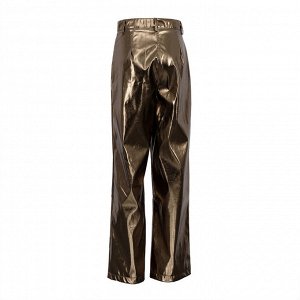 Женские брюки из эко-кожи, цвет коричневый