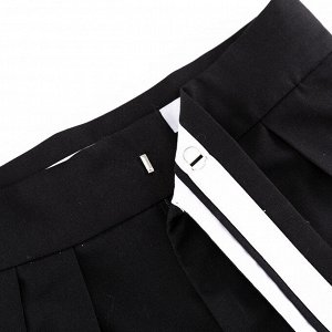 Женские брюки свободные, с завышенной талией, цвет черный
